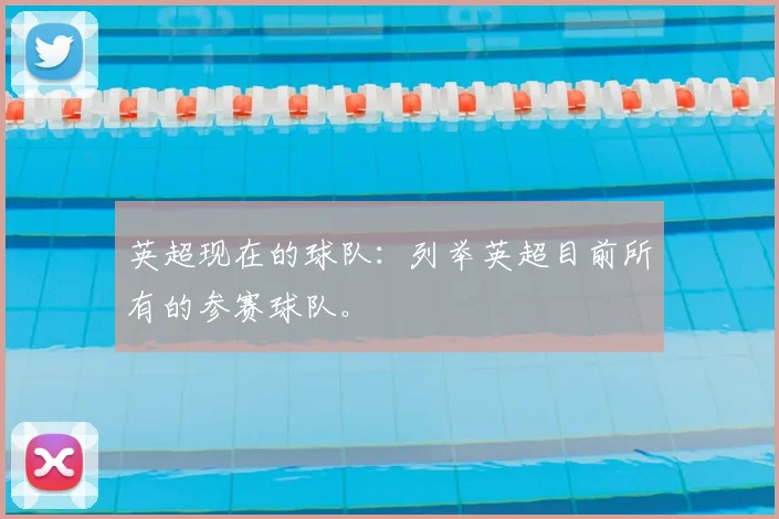 英超现在的球队：列举英超目前所有的参赛球队。